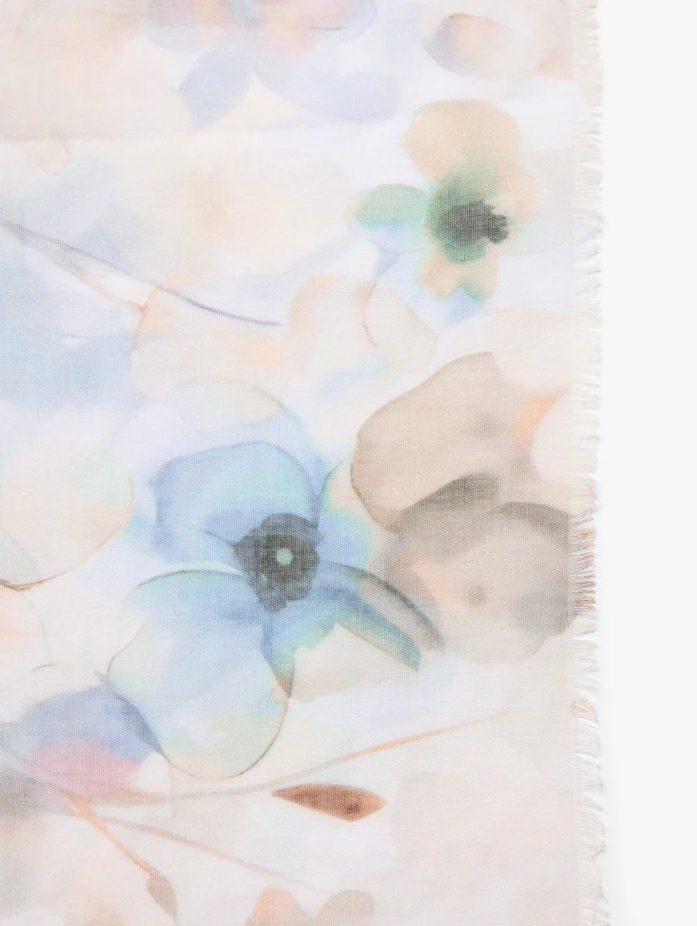 Blue Water Floral Scarf - Image 2