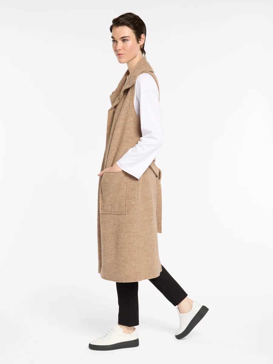 Boiled Wool Wrap Vest - Image 2
