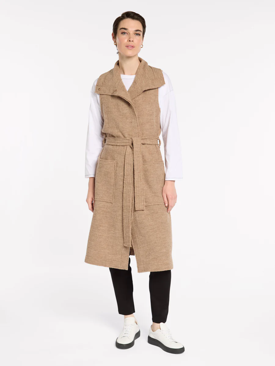 Boiled Wool Wrap Vest - Image 4