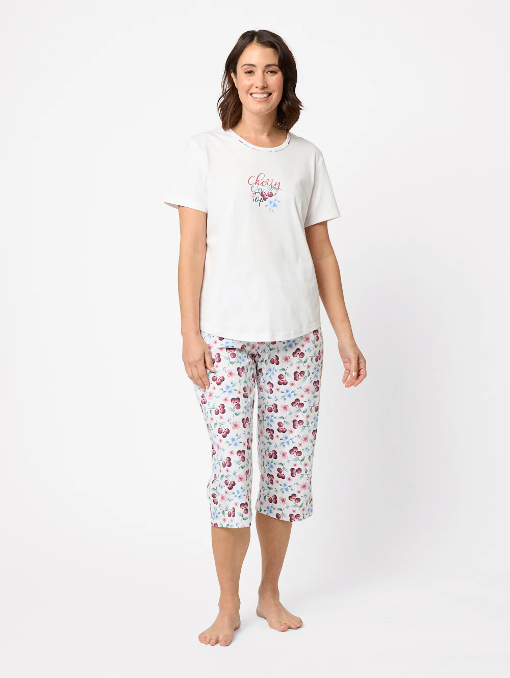Cerise 3/4 Pyjama Set