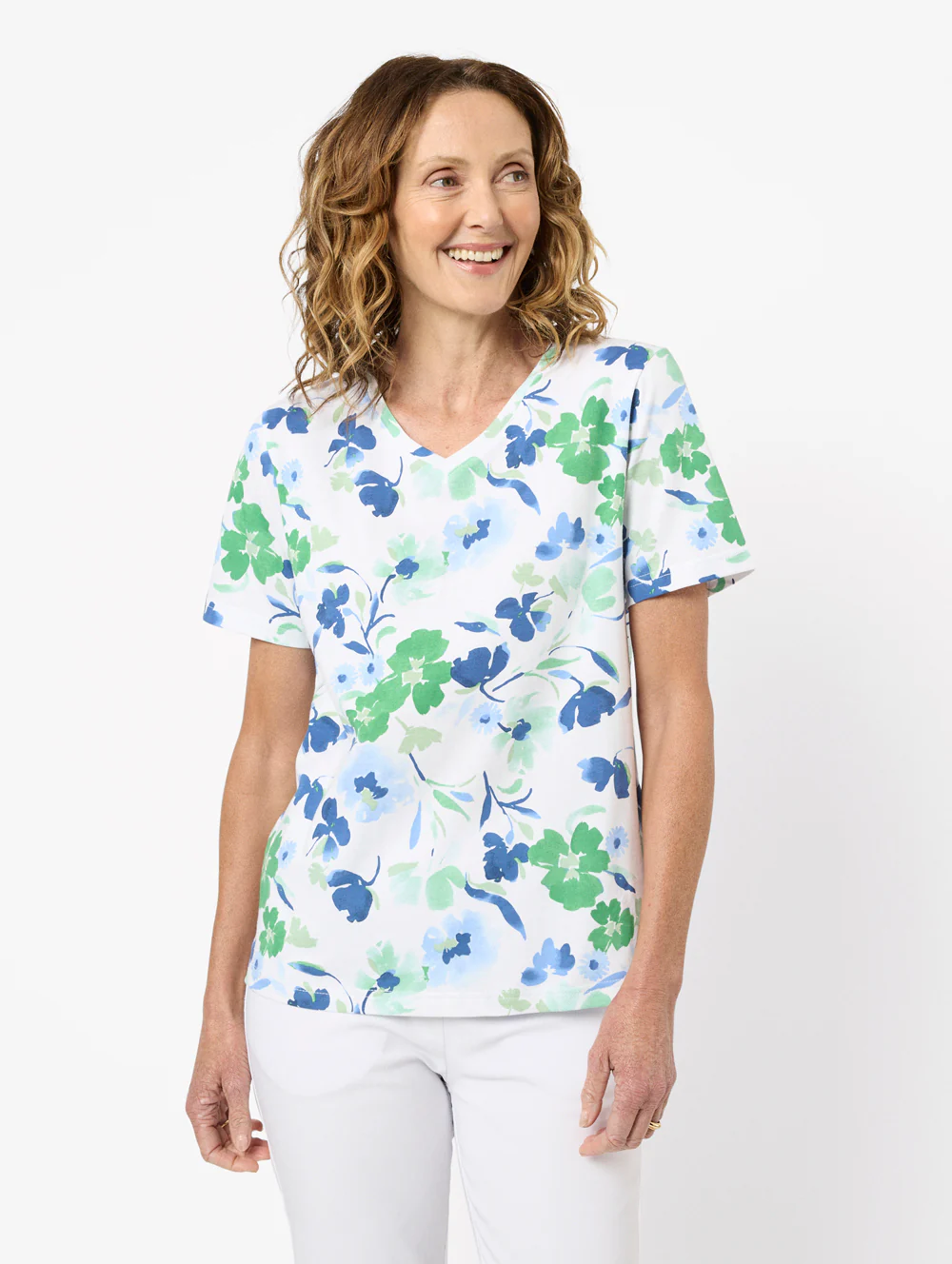 Crecenta V Neck Top