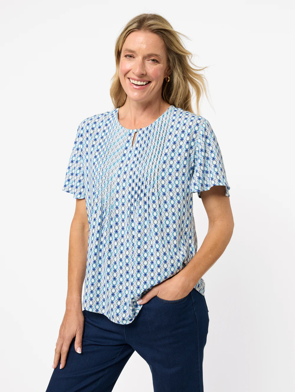 Elie Short Sleeve Blouse