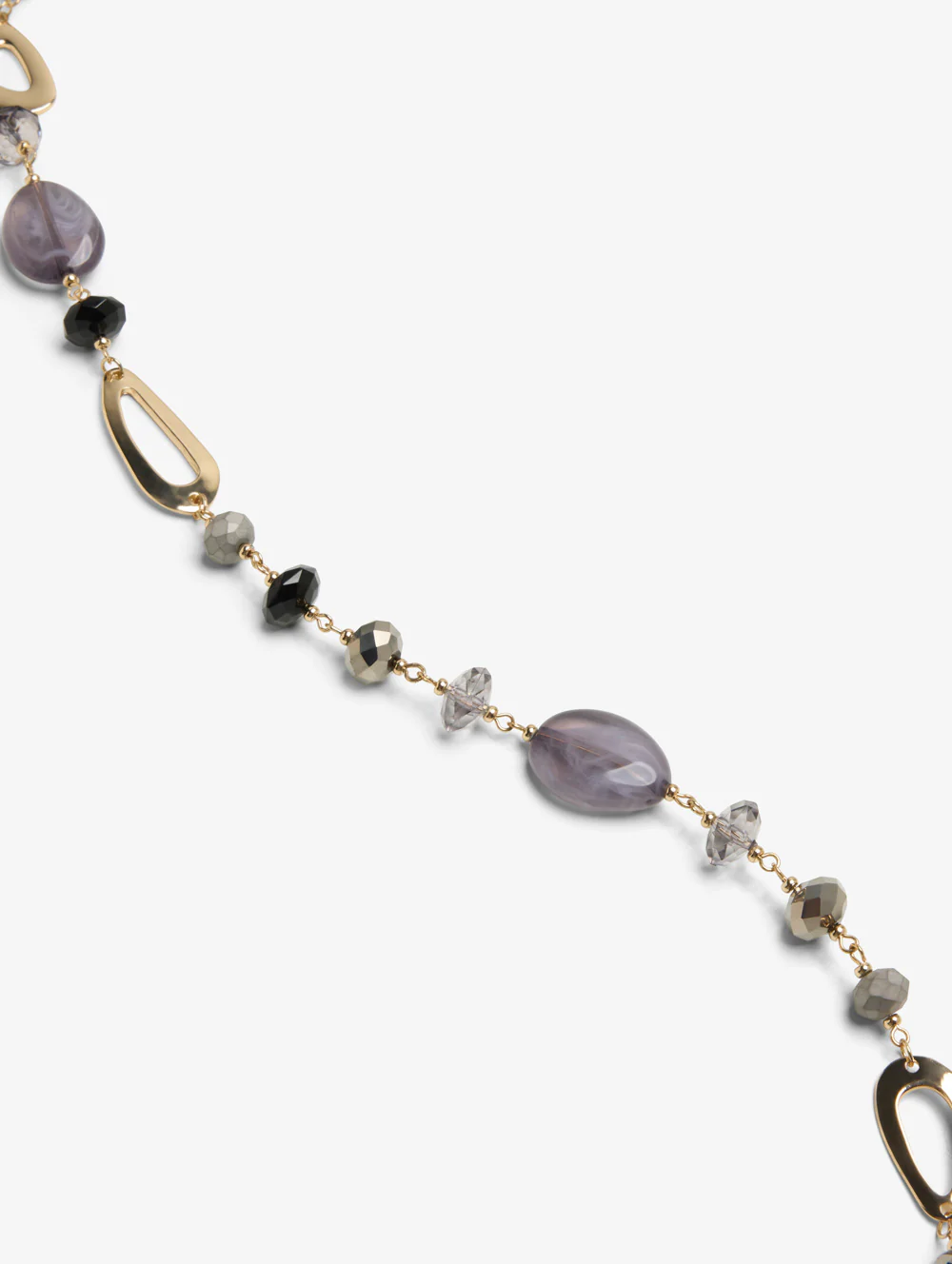 Gold And Grey Bead Necklace - Image 2