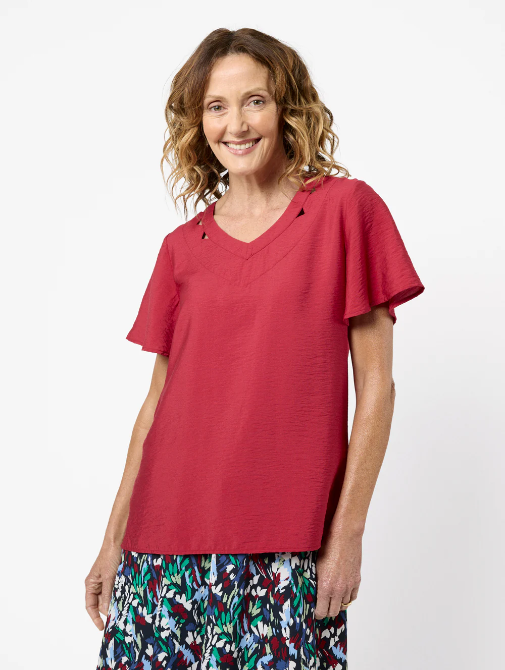 Louisa V Neck Blouse