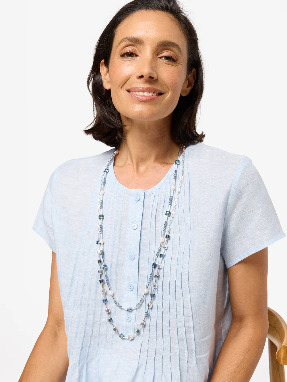 Midnight Square Bead Necklace - Image 4