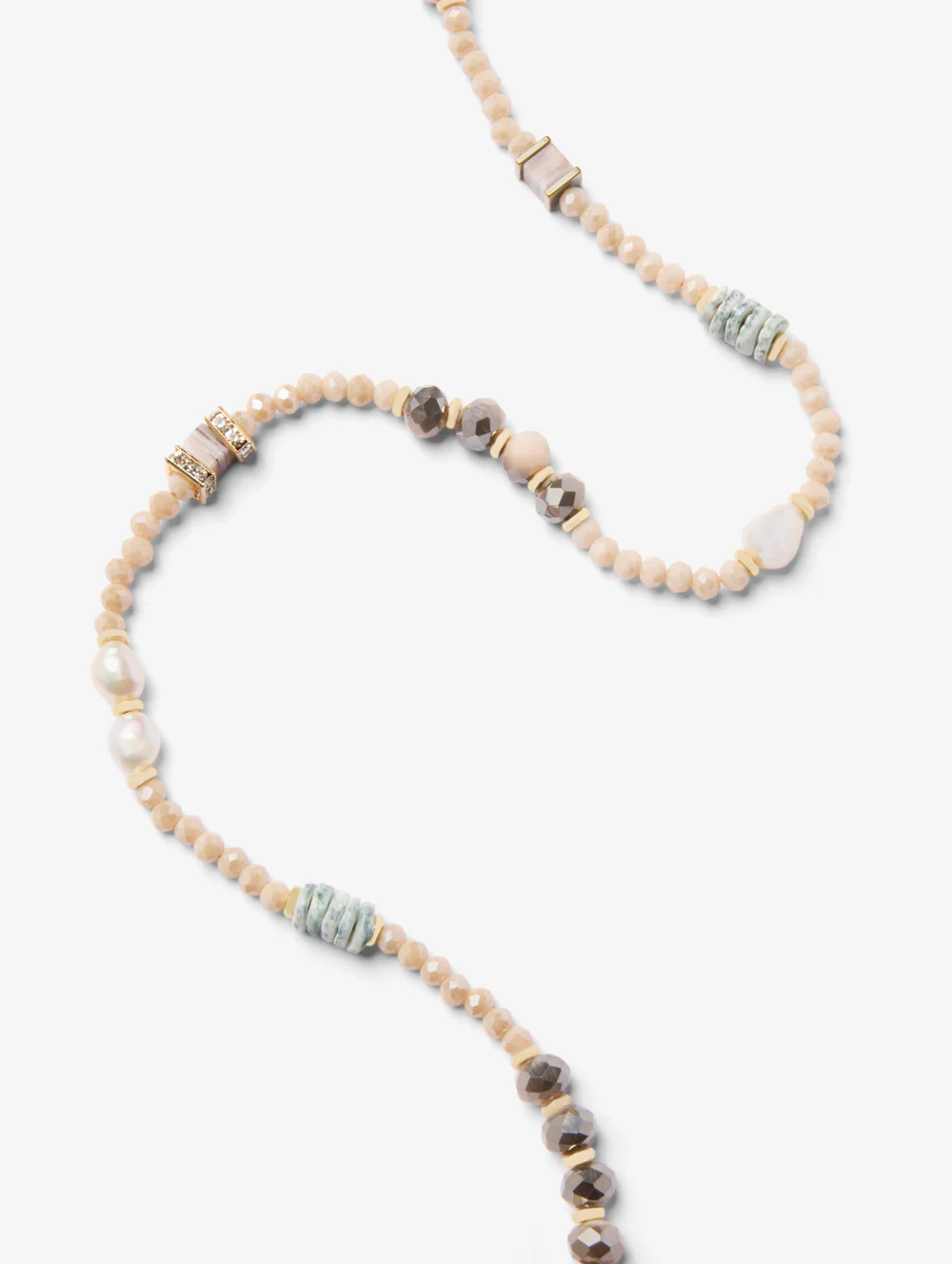 Neutral Bead And Pearl Necklace - Image 2