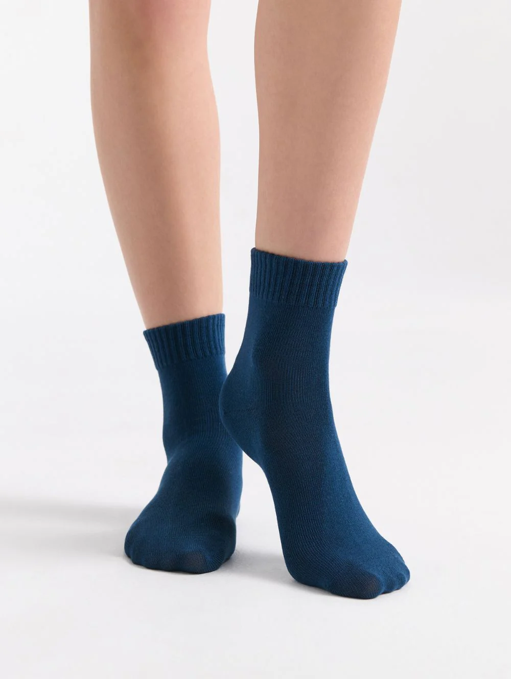 Organic Cotton Rib Top Crew Sock 2PP - Image 5