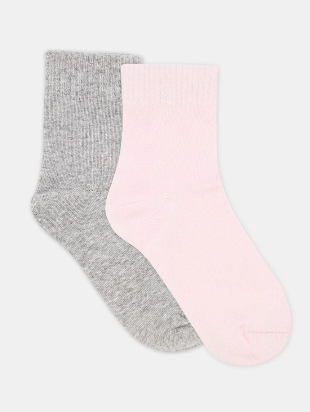 Organic Cotton Rib Top Crew Sock 2PP