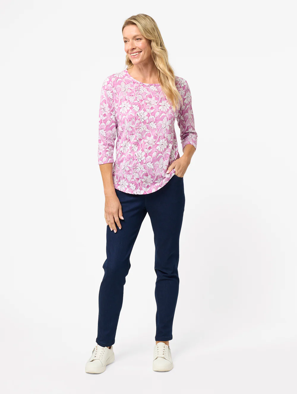 Peri 3/4 Sleeve Top - Image 4