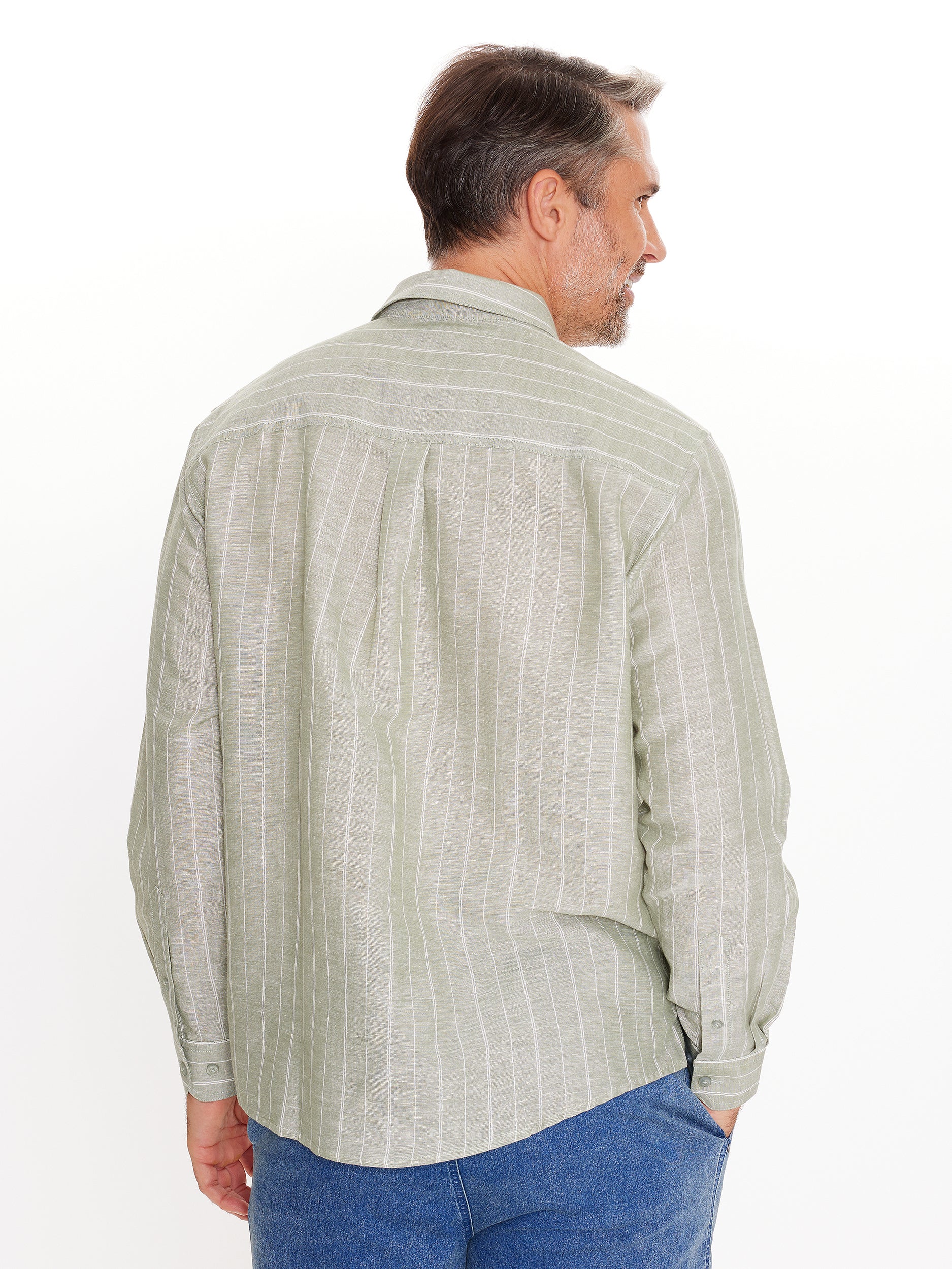 Provence Long Sleeve Linen Shirt - Image 3
