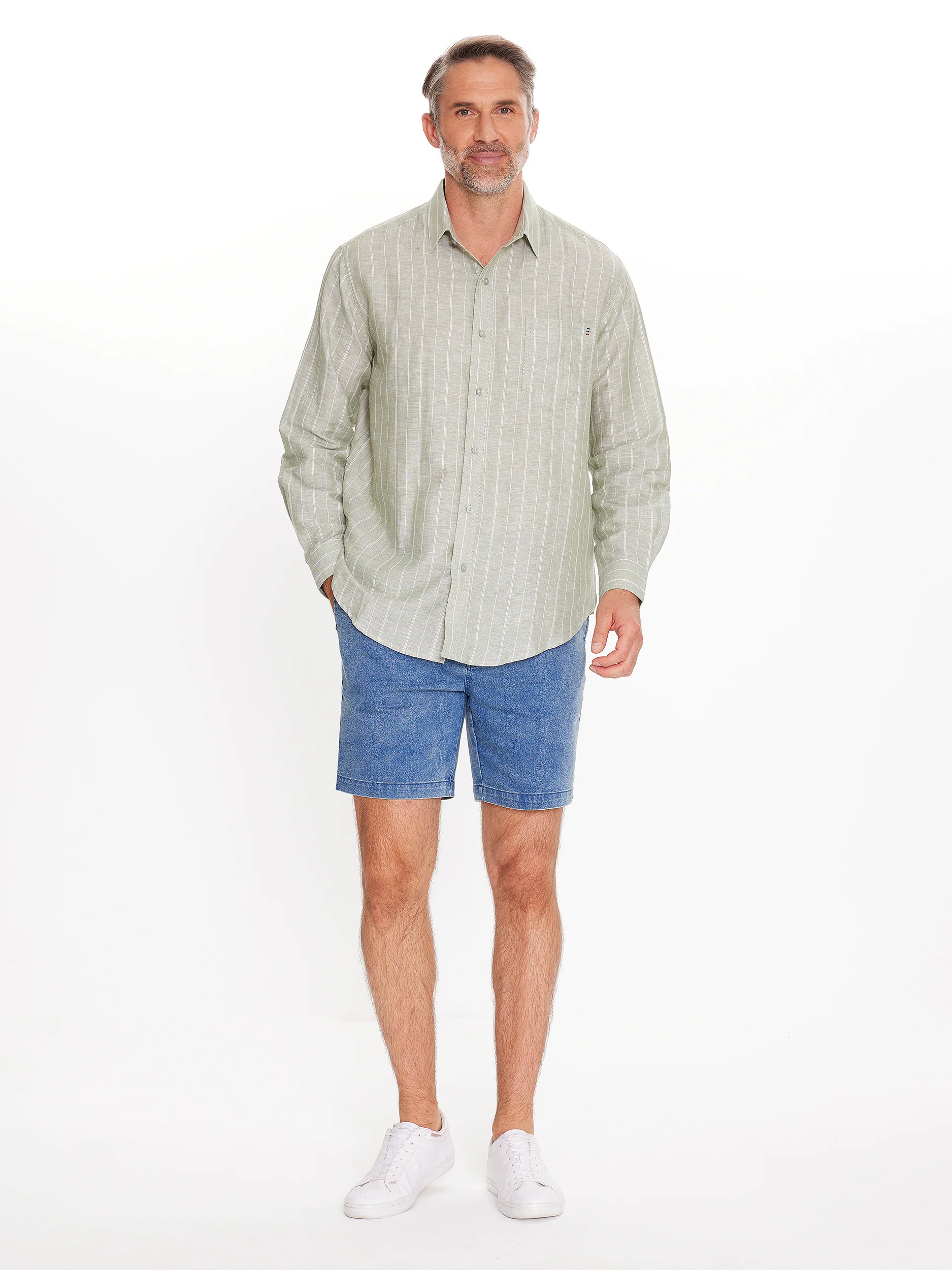 Provence Long Sleeve Linen Shirt - Image 5
