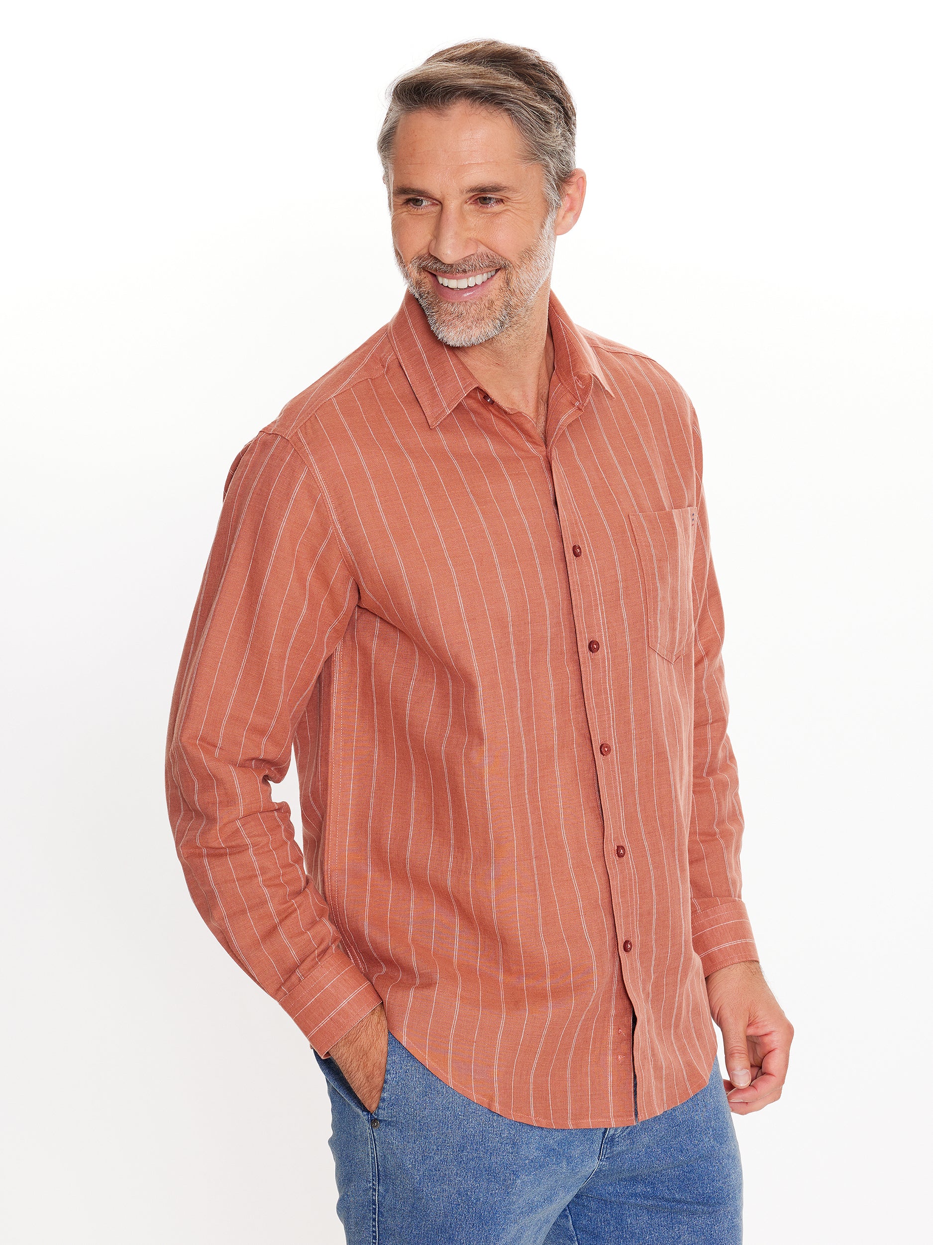 Provence Long Sleeve Linen Shirt - Image 2