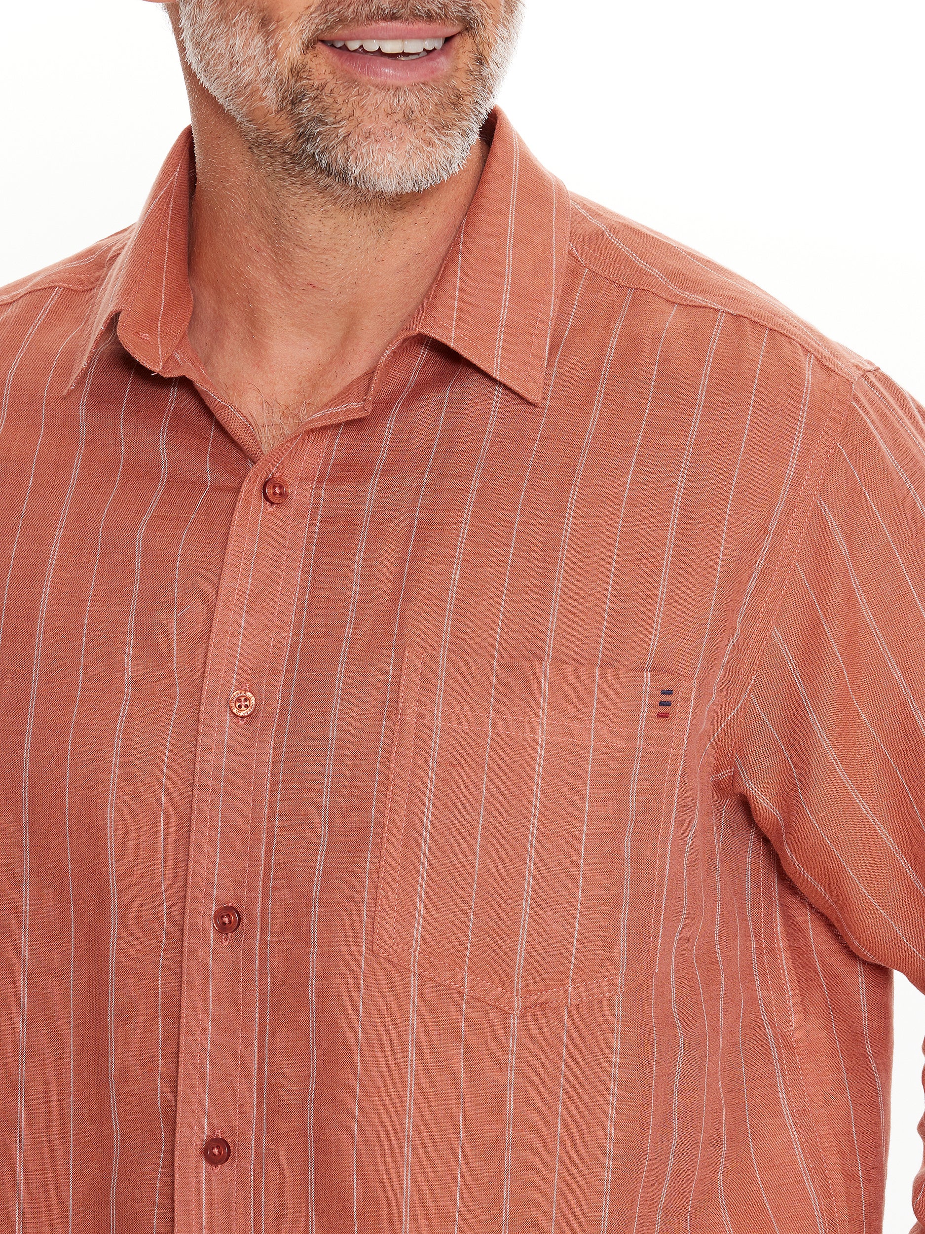 Provence Long Sleeve Linen Shirt - Image 4