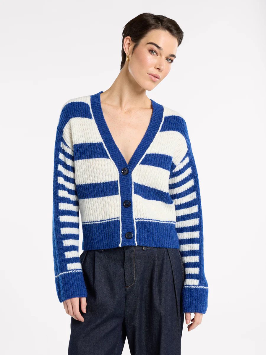 Spliced Stripe Cardi