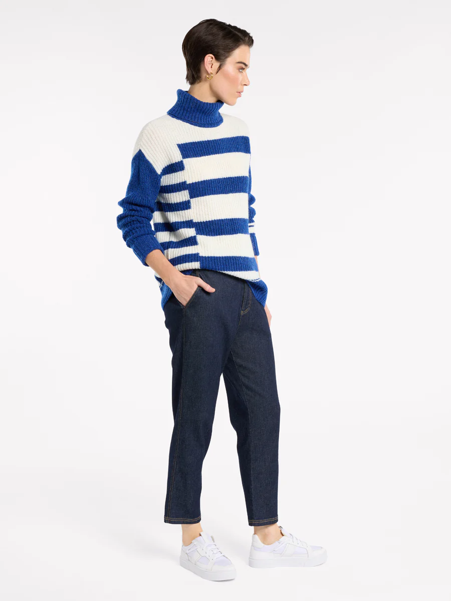 Spliced Stripe Sweater - Image 2