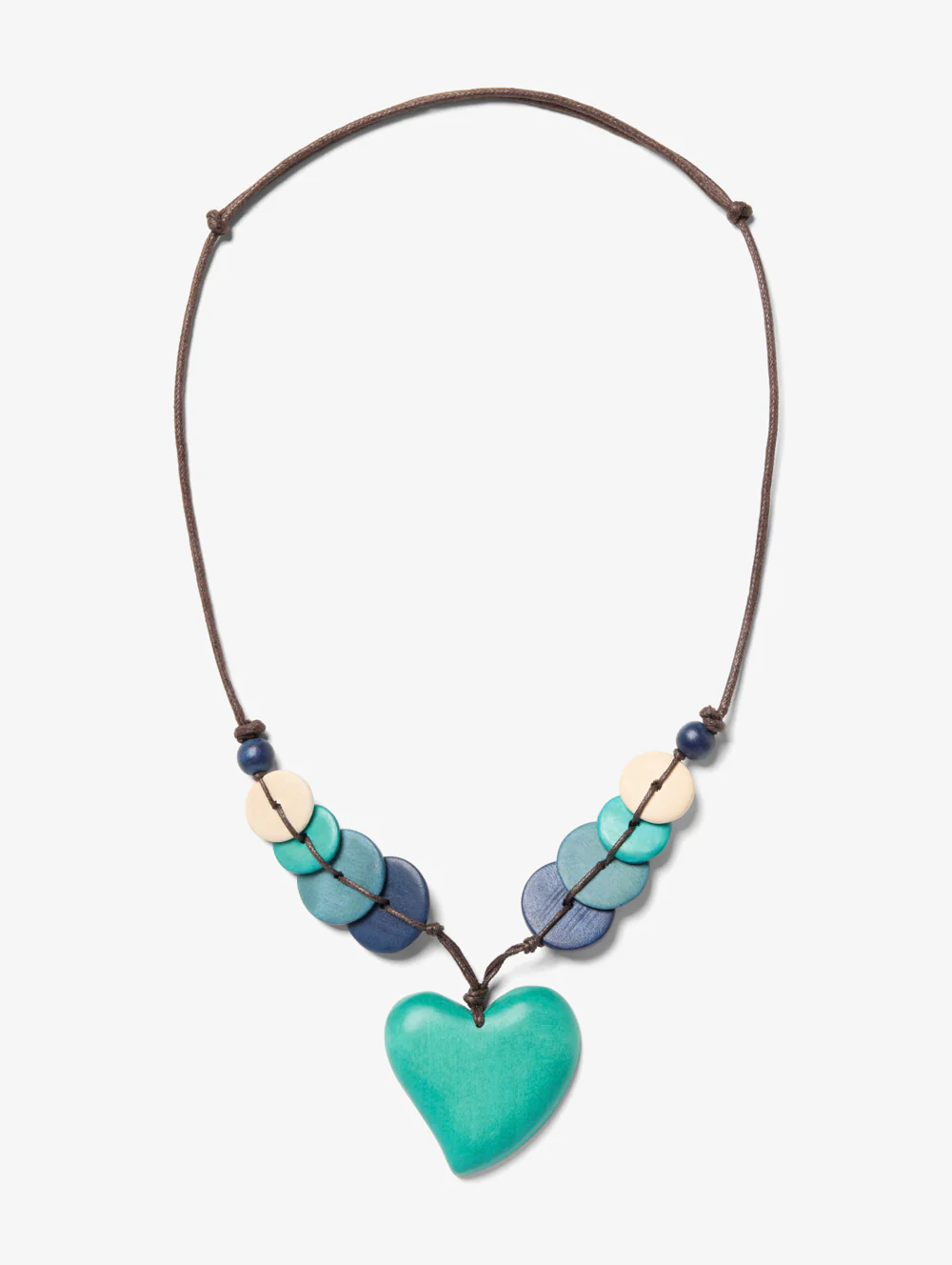 Teal Heart Necklace