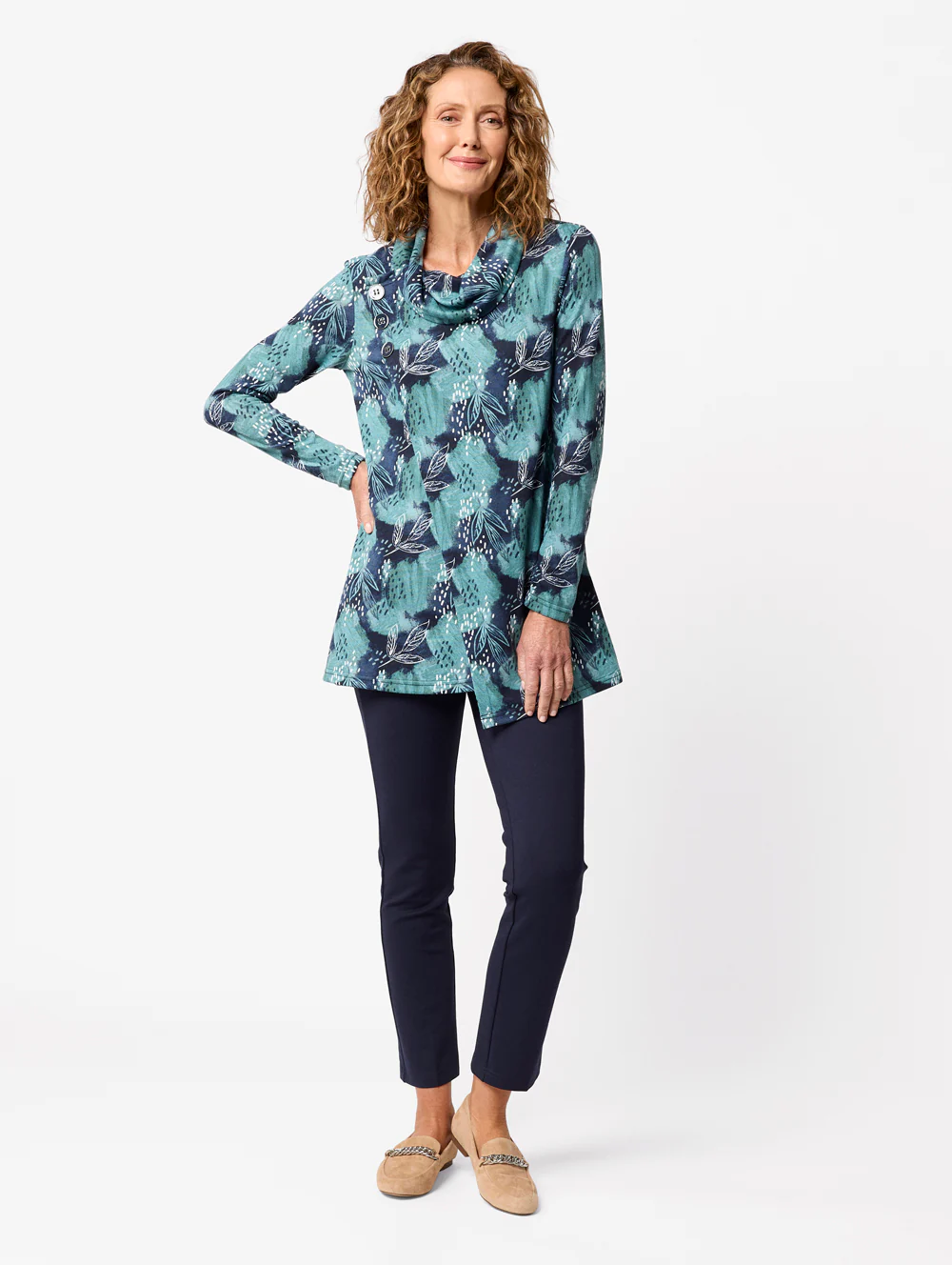 Vayda Cowl Neck Top - Image 4