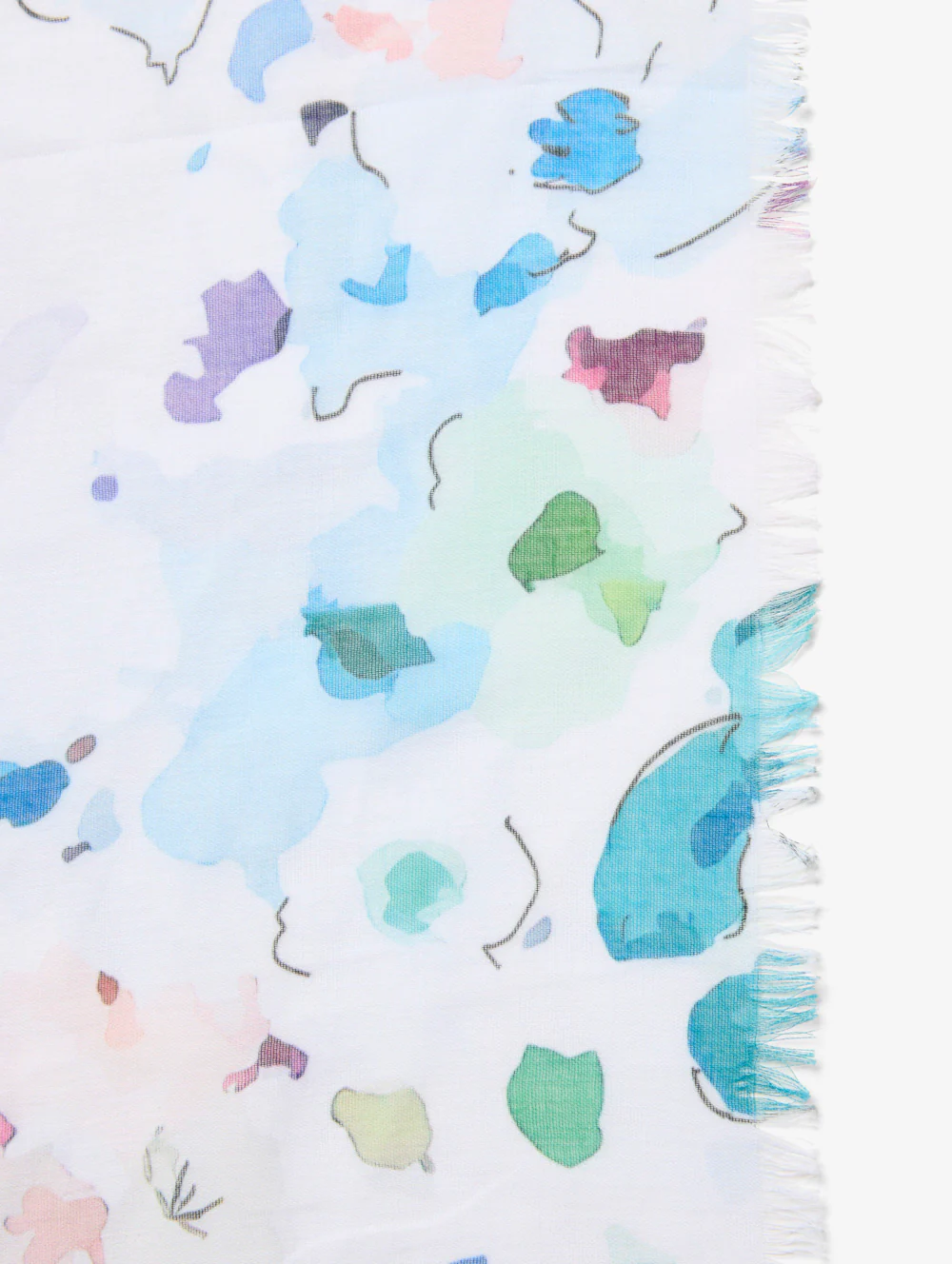 Water Colour Floral Scarf - Image 2